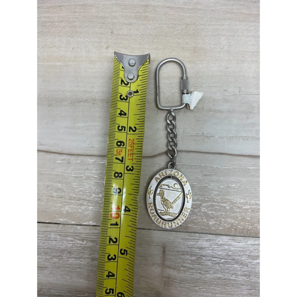 Vintage Arizona Roadrunner Spinner Keychain Travel Souvenir